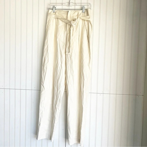 Rag & Bone Size 2 Roxie Linen Pant in Light Dove - Picture 6 of 9